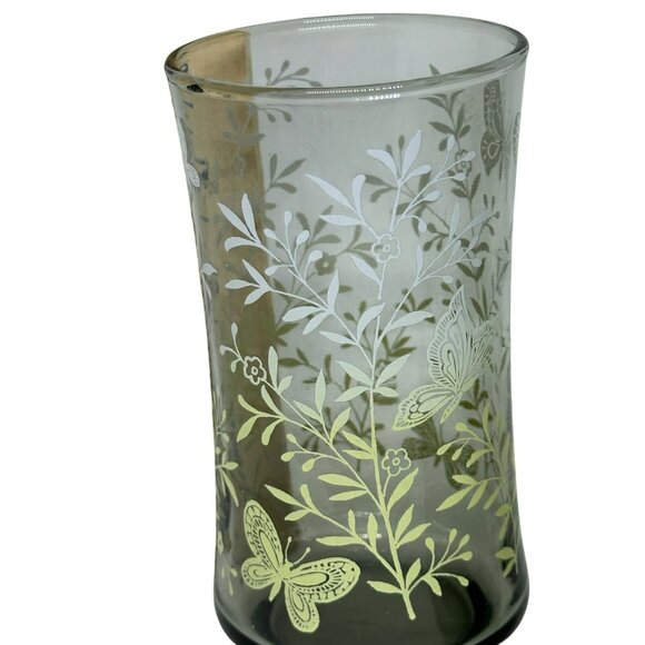 VTG Libbey Monarch Frosted Butterfly Drinking Glasses – Set of 3 Retro Tumblers - Picture 5 of 6